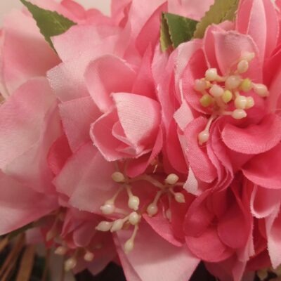 Couronne de fleur Tahiti rose  bouquet de bougainvilliers roses pâles