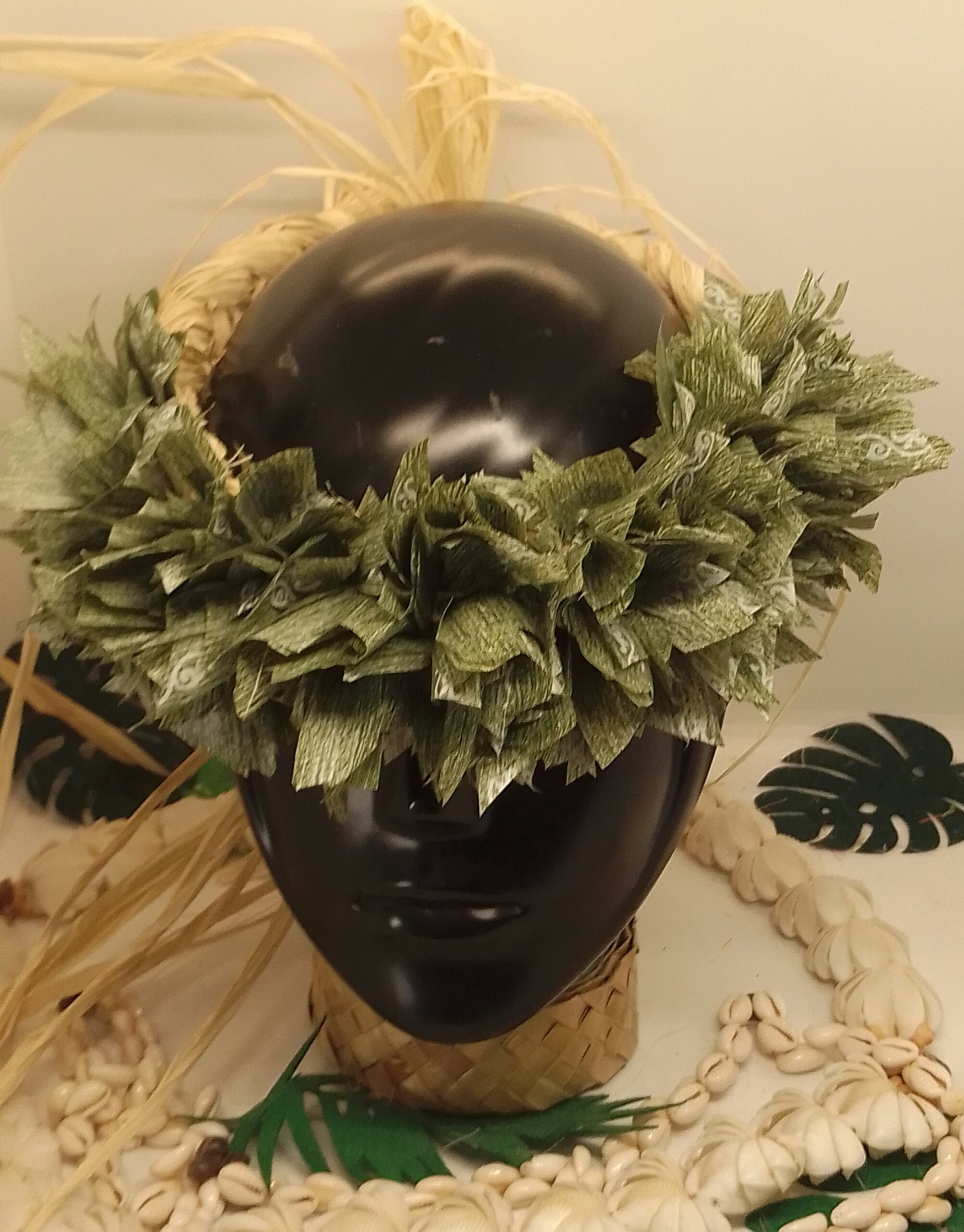 KIT couronne demie tête à décorer soi-même avec fleurs fraiches même by vaite.e.tiare créations