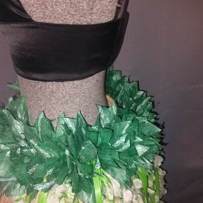 Taille effet feuillage liane de fleurs et longs liens