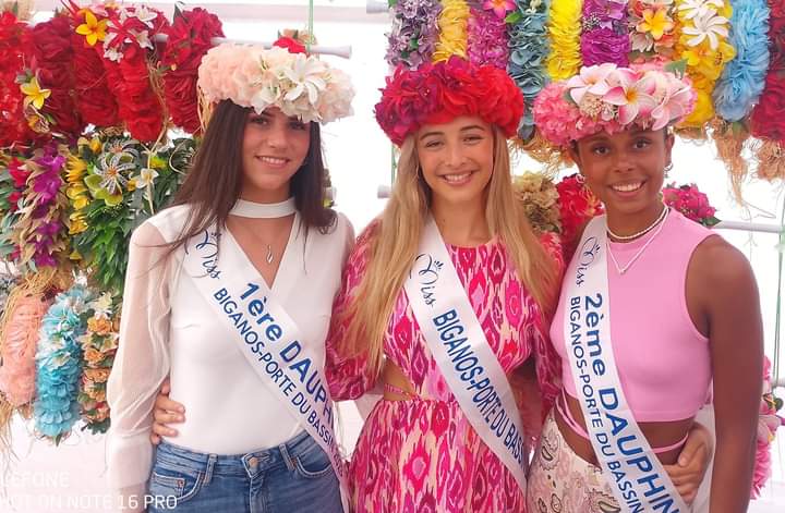 Rencontrées lors du Festival de Manava Ori Tahiti, la Miss Biganos et ses Dauphines