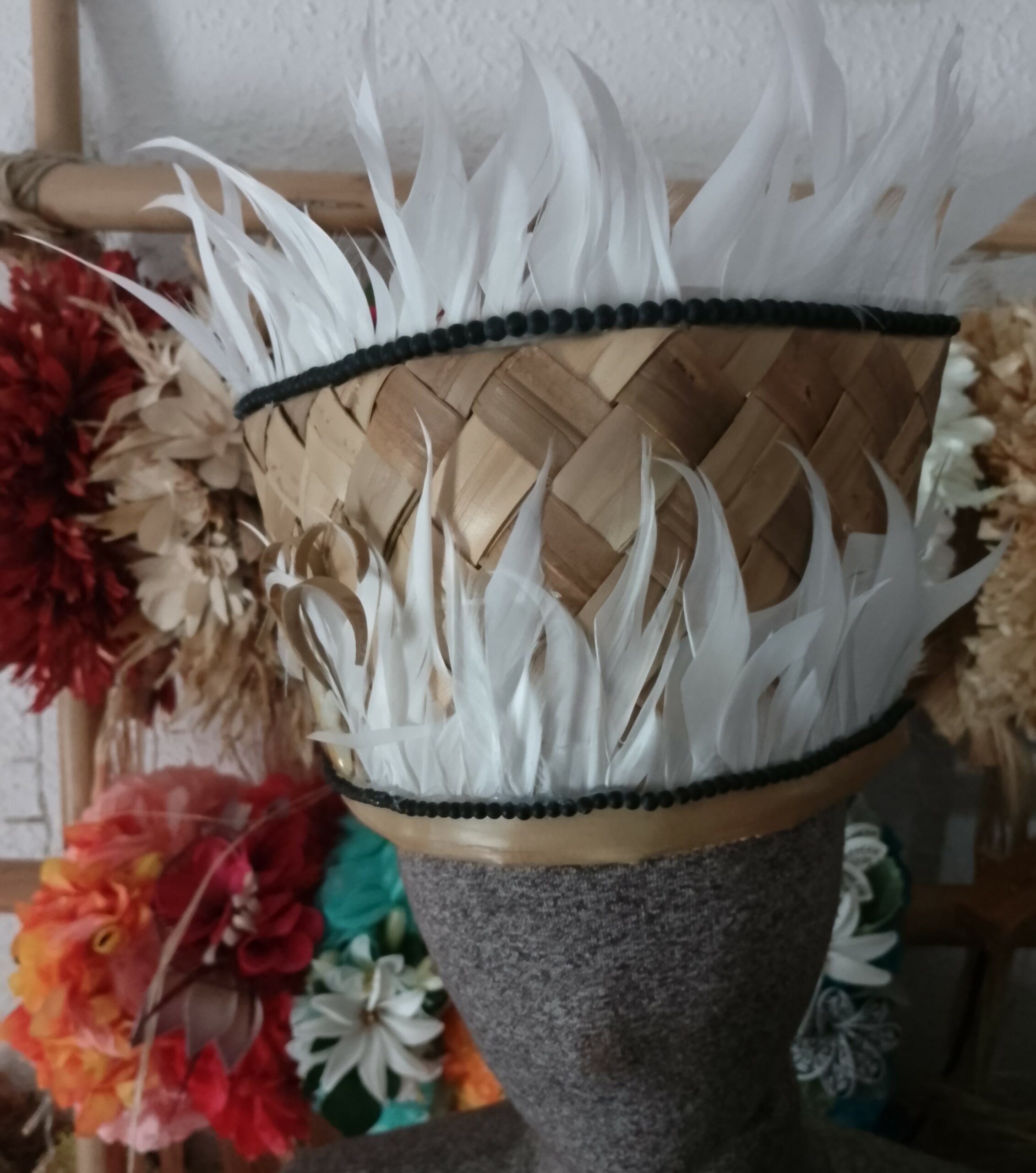 Bandeau à Plumes Blanches Années 1920 - Accessoire Carnaval, Mardi Gras, Festival, Costume Flapper Femme