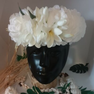 couronne de fleur  blanche mariée  tipanie lys élancés boutons blancs