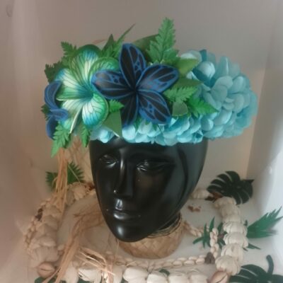 Couronne de fleur bleue maxi tipanie tiare tipanie tatoués
