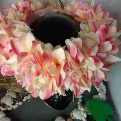 Couronne toutes fleurs corolle tipanie champagne rosé boutons roses
