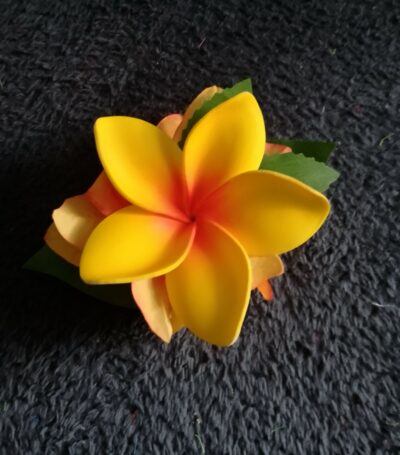 Poara-tipanie-jaune-coeur-orange-et-brins-de-bougainvilliers-oranges-by-Vaite.e.Tiare-creations