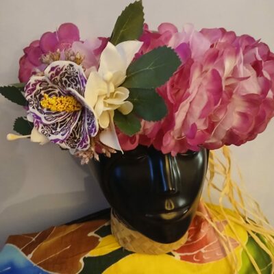 Couronne de fleur Tahiti violette hibiscus tatoué