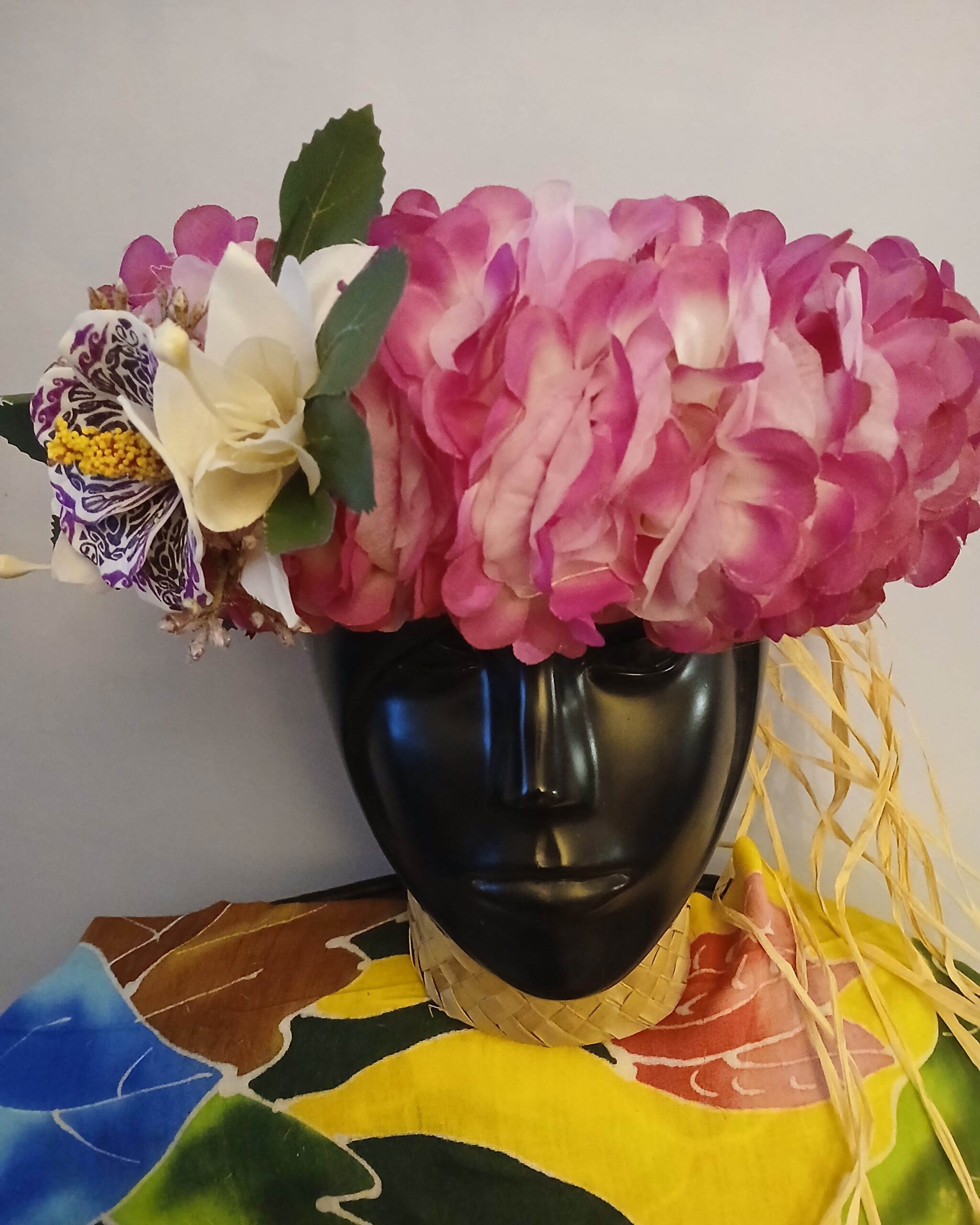 Couronne fleur Tahiti violette hibiscus tatoué Vaite.e.Tiare