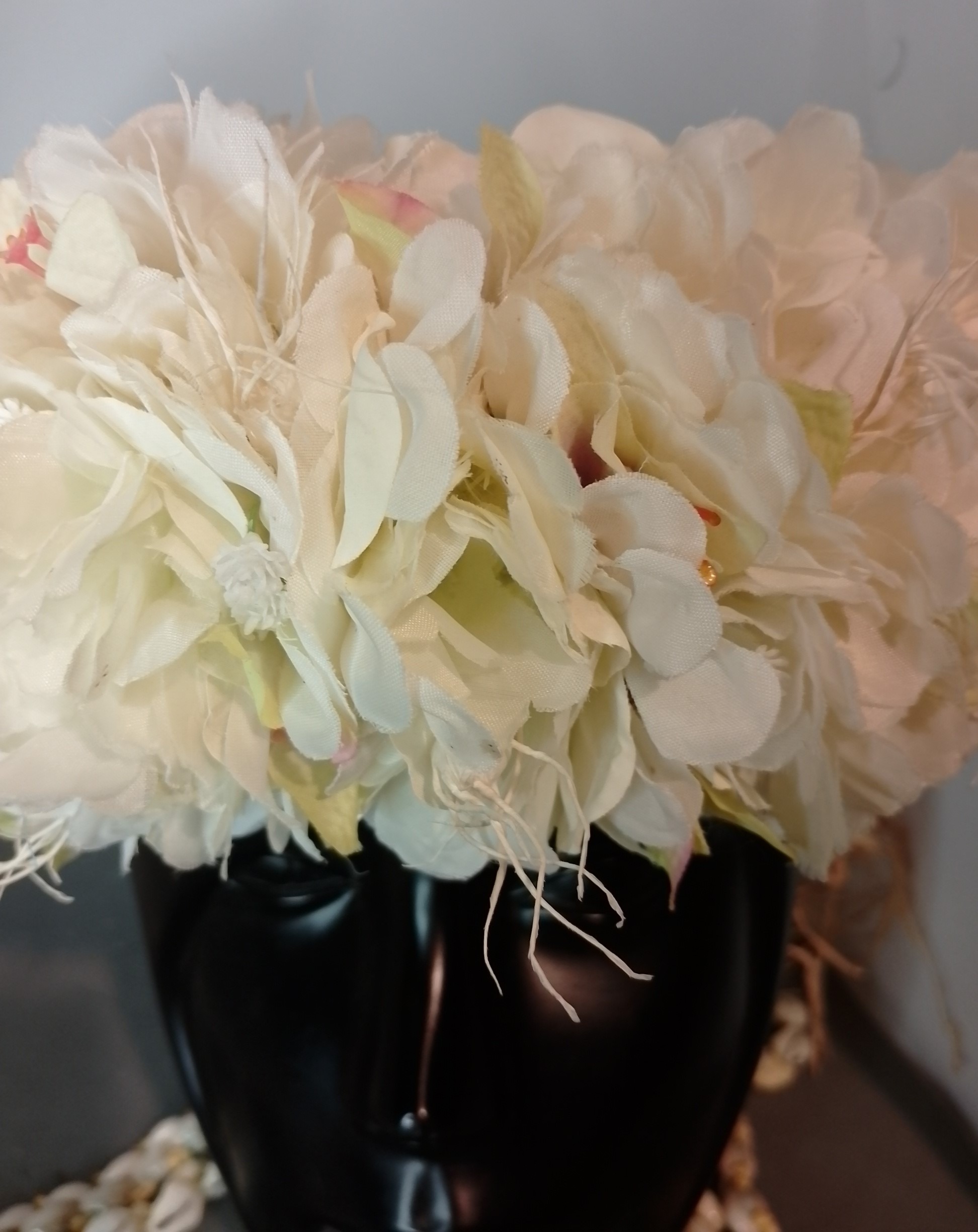 Couronne fleur Tahiti blanc vanille bougainvillier et boutons vanille Vaite.e.Tiare créations