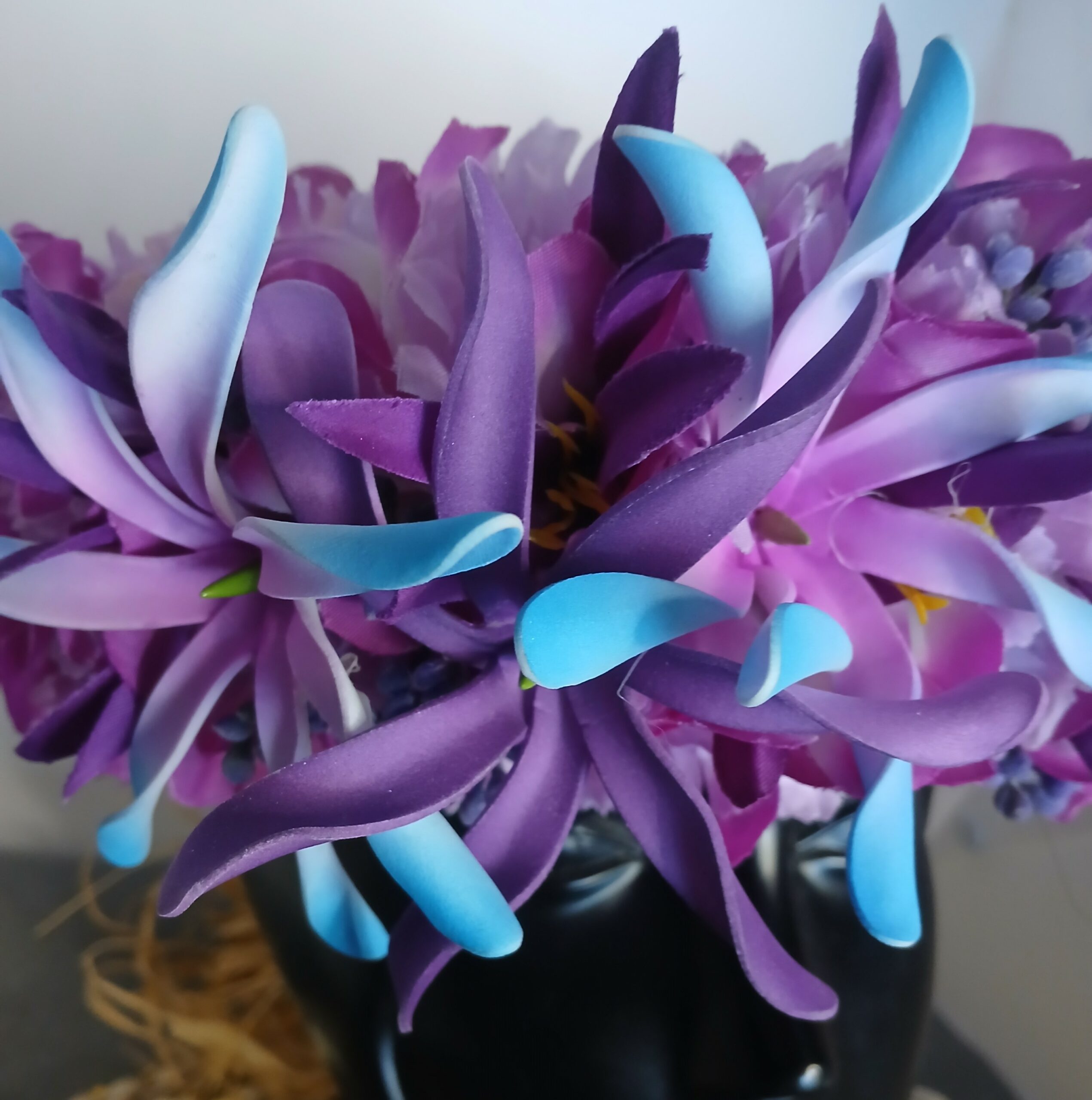 Couronne tiare Tahiti violette et mauve trois maxi tiare Tahiti Vaite.e.Tiare créations