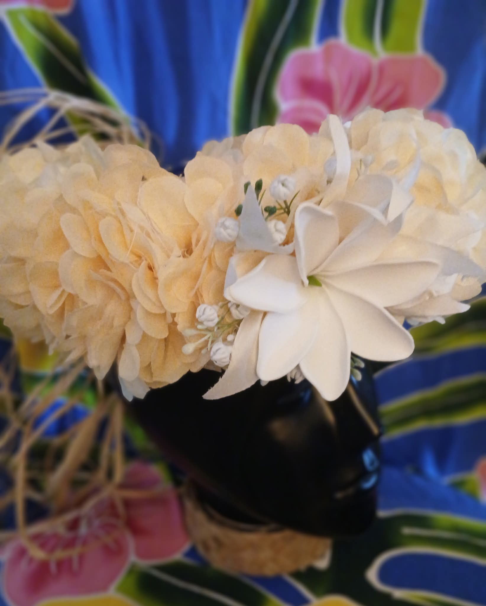 Couronne Tiare Tahiti champagne grande tiare grand lys Vaite.e.Tiare créations