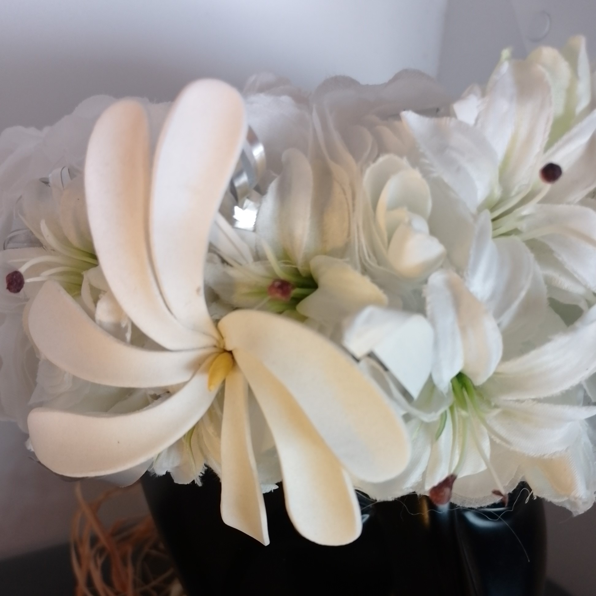 Couronne tiare Tahiti blanche mini lys blancs tiare Vaite.e.Tiare créations