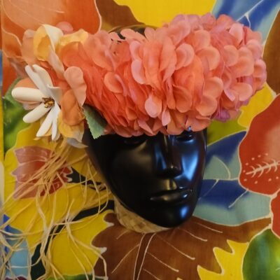 Couronne tiare Tahiti corail élégante tiare boutons rose pâle