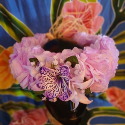 Couronne tiare Tahiti mauve grande tiare tatouée