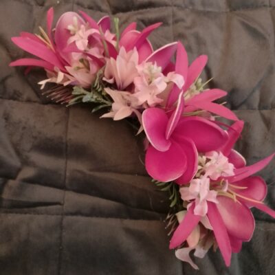 Double peigne cinq  tipanie fuchsia lys élancés