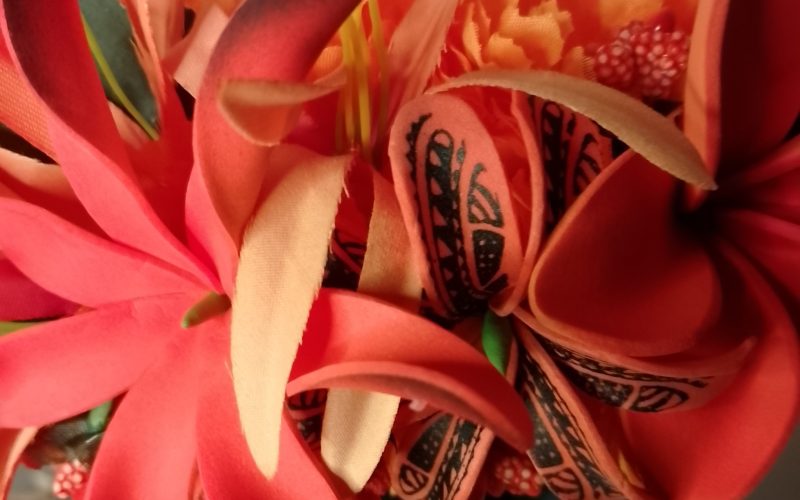 Couronne fleur Tahiti orange tiare tatouée tipanie maxi tiare Vaite.e.Tiare créations