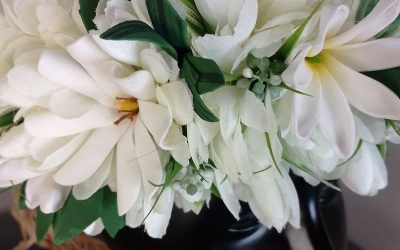 Couronne tiare Tahiti blanche élégante tiare deux tiare entre ouverte bambou Vaite.e.Tiare créations