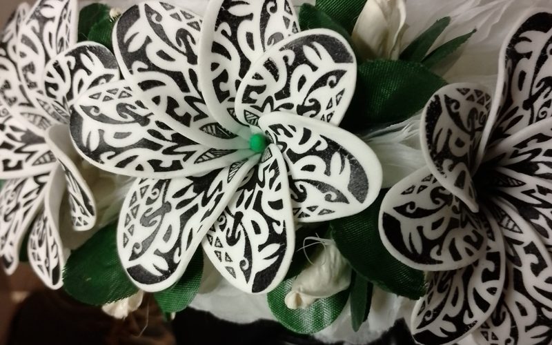 Couronne tiare Tahiti blanche trois tiare tatouées Vaite.e.Tiare créations