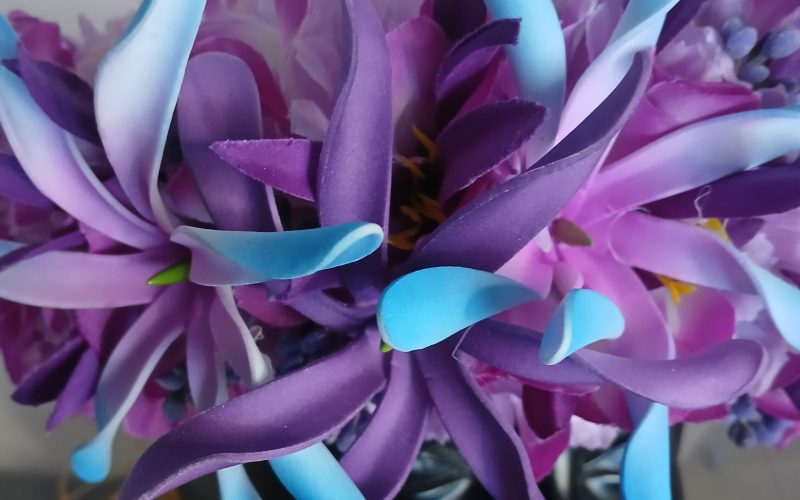 Couronne tiare Tahiti violette et mauve trois maxi tiare Tahiti Vaite.e.Tiare créations