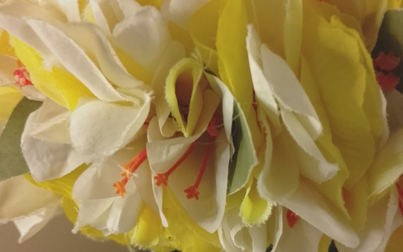 Couronne toute fleur Tahiti bougainvillier tipanie blanc Vaite.e.Tiare créations